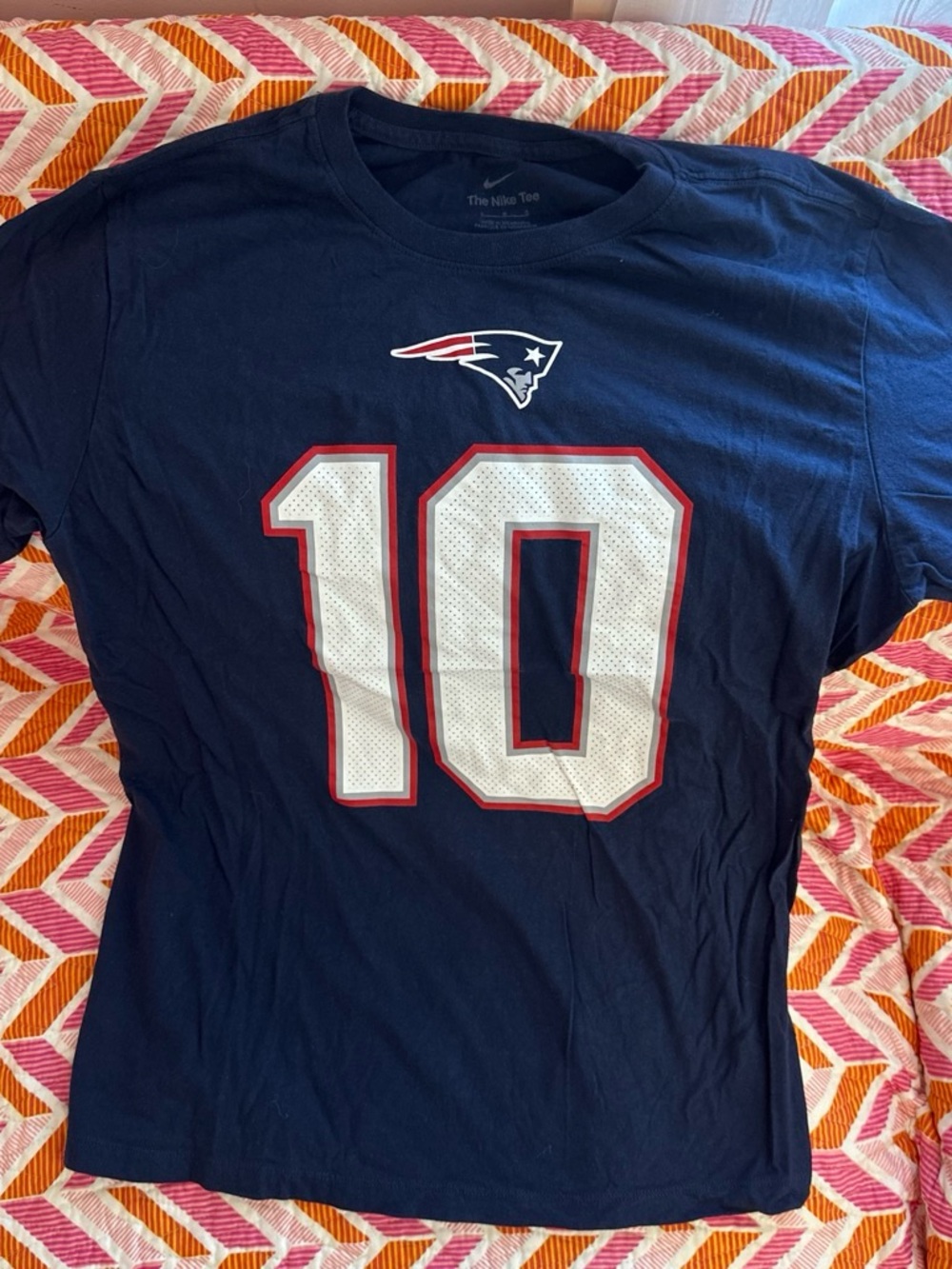 Nike Men’s Navy Blue Patriots Number 10 Tee